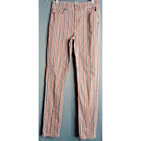 American Eagle Multicolored Striped High Rise Stretch Mom Jean Womens Size 4 XL - Picture 2 of 9